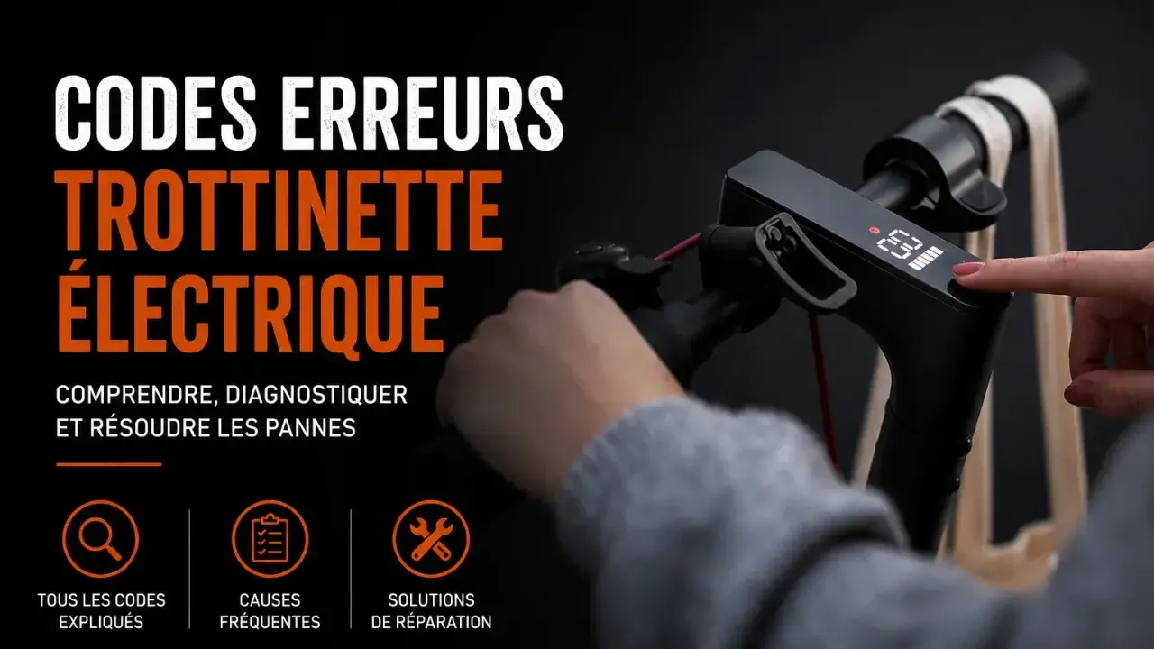 Comprendre les codes d'erreur trottinette électrique, comme l'erreur E7, pour diagnostiquer et résoudre les pannes.