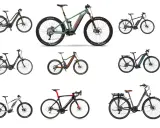 Collection de vélos électriques, du VTT au vélo de ville, chacun avec un poids différent pour s'adapter à vos besoins.