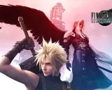 Cloud et Sephiroth, héros emblématiques de Final Fantasy VII, se font face sous une aile rouge menaçante.