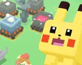 Pikachu et d'autres Pokémon dans un style cubique, rappelant les meilleurs jeux Android.