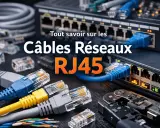 Diversité des câbles réseau RJ45, avec des connecteurs transparents et colorés, prêts à être branchés sur des switchs.