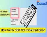 Un disque SSD NVMe inconnu et non initialisé, affiché dans la gestion des disques. Comment résoudre l'erreur "SSD non initialisé".