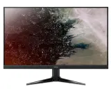Écran Acer 24 pouces affichant une image abstraite aux teintes sombres et claires, évoquant une nébuleuse ou une carte terrestre vue du ciel.