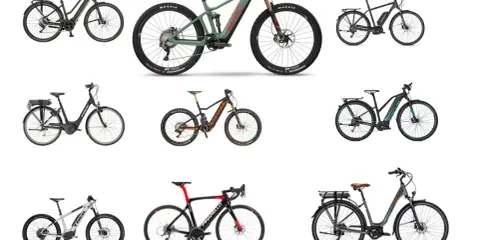 Collection de vélos électriques, du VTT au vélo de ville, chacun avec un poids différent pour s'adapter à vos besoins.