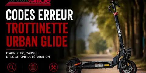 Diagnostic des codes erreur trottinette électrique Urban Glide, avec solutions pour le code erreur e5.