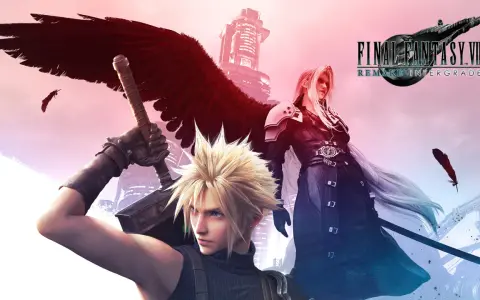 Cloud et Sephiroth, héros emblématiques de Final Fantasy VII, se font face sous une aile rouge menaçante.