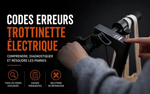 Comprendre les codes d'erreur trottinette électrique, comme l'erreur E7, pour diagnostiquer et résoudre les pannes.