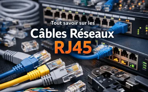 Diversité des câbles réseau RJ45, avec des connecteurs transparents et colorés, prêts à être branchés sur des switchs.