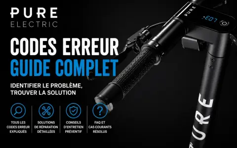 Guide complet des codes erreur trottinette Pure Electric. Identifiez et résolvez les problèmes, y compris l'erreur E07.