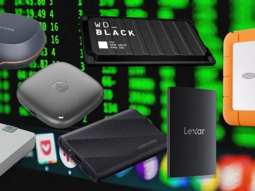 Divers disques durs externes (SanDisk, WD_BLACK, LaCie, Seagate, Samsung, Lexar) pour vous aider à choisir le meilleur.