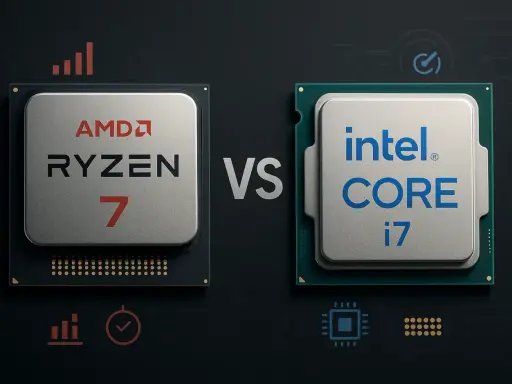 Comparaison AMD Ryzen 7 vs Intel Core i7. Le Ryzen 7 est-il l'équivalent i7 chez AMD ?