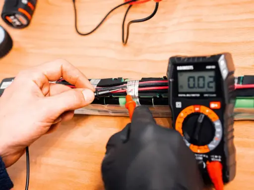 Test d'une batterie de vélo électrique. Peut-on mettre une batterie plus puissante ? Mesure avec un multimètre.