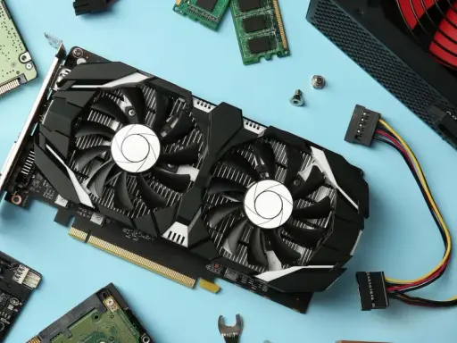 Composants d'ordinateur : carte graphique, disque dur, RAM, alimentation. Un guide pour assembler votre PC.