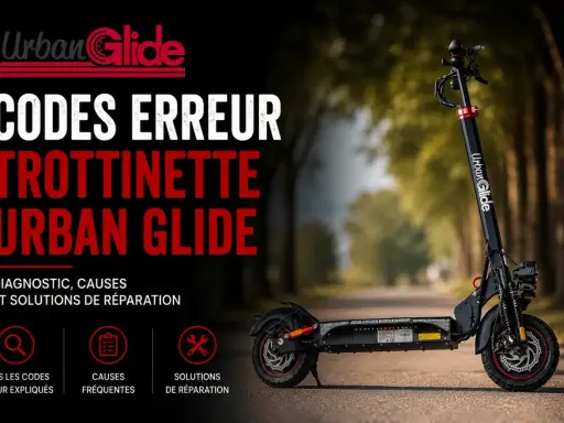 Diagnostic des codes erreur trottinette électrique Urban Glide, avec solutions pour le code erreur e5.