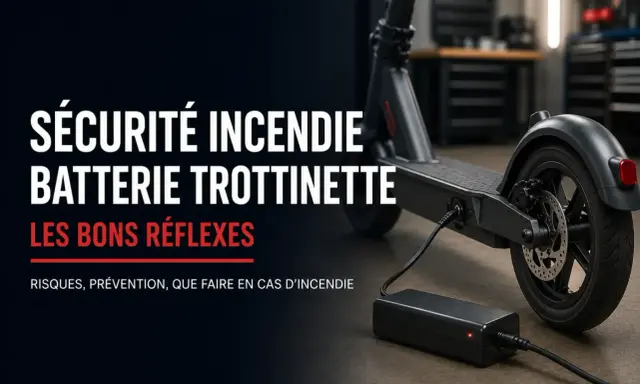 Sécurité incendie batterie trottinette : les bons réflexes. Prévention des risques et actions en cas d'incendie.