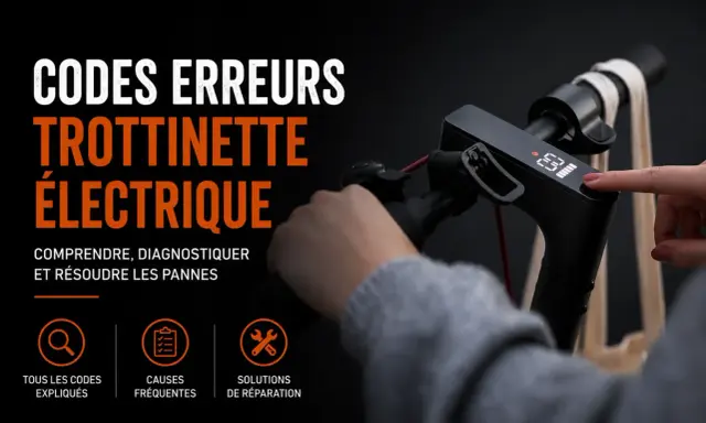 Comprendre les codes d'erreur trottinette électrique, comme l'erreur E7, pour diagnostiquer et résoudre les pannes.