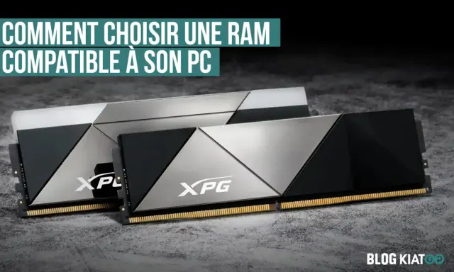 Deux barrettes de RAM XPG, parfaites pour choisir la RAM compatible avec mon PC.