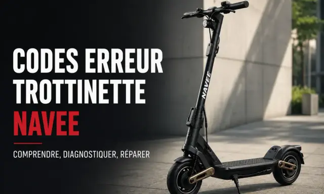 Codes erreur trottinette électrique Navee : comprendre, diagnostiquer, réparer.