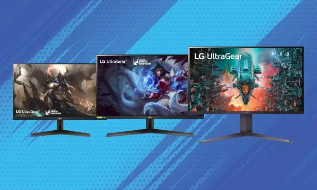 Trois moniteurs LG UltraGear affichent des scènes de jeux vidéo épiques, parfaits pour une expérience immersive en 24 ou 27 pouces pour jouer.