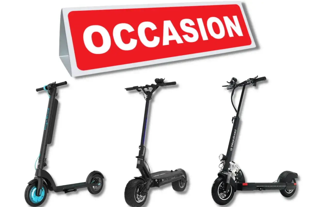 Trottinettes électriques d'occasion. Pour savoir si une trottinette est volée, vérifiez le numéro de série et l'historique.