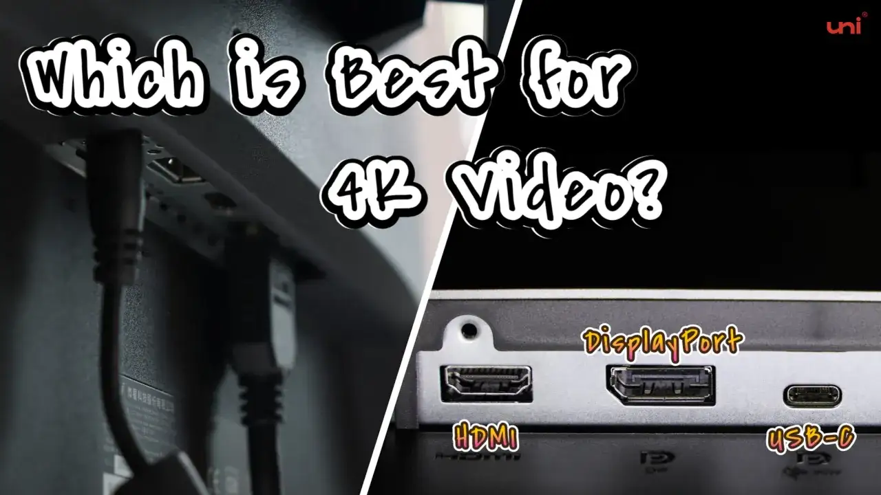Comparaison des ports HDMI, DisplayPort et USB-C pour la prise vidéo PC en 4K.