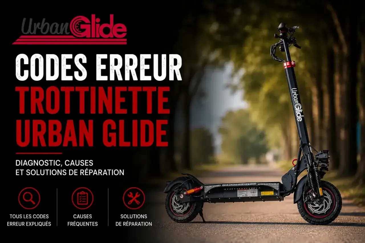 Codes erreur trottinette Urban Glide : diagnostic, causes et solutions. Ne laissez pas un code erreur vous arrêter !